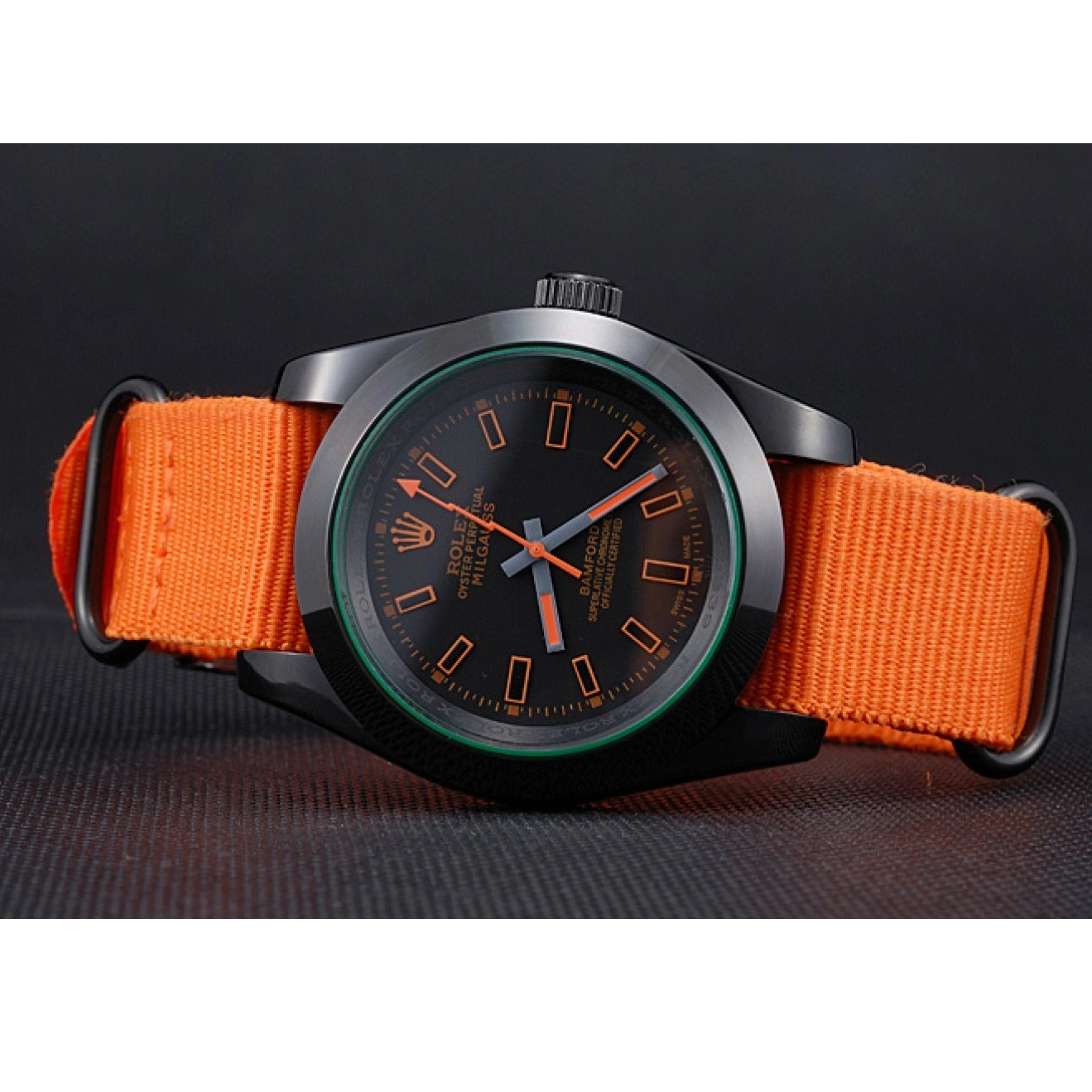 Good copy rolex watches Bamford Nylon Strap Rolex Milgauss Orange 622003 0817